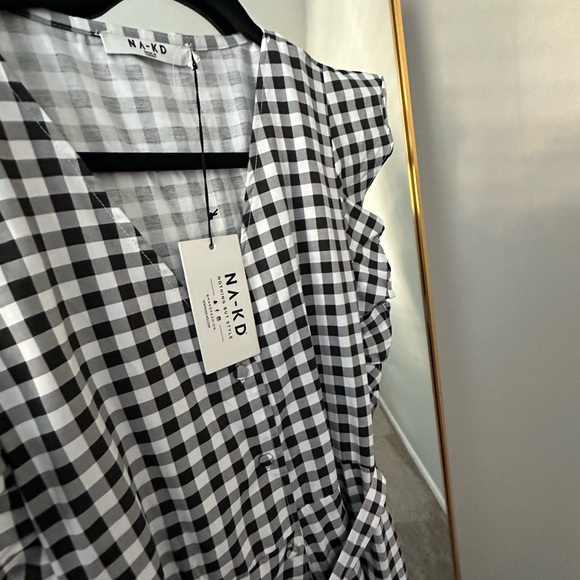 NAKD Black White Midi Cotton Dress - Picture 5 of 8